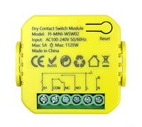 Feeshoppher Module de commutateur intelligent WiFi Dry Contact 5 A DC 12 V 24 V AC 100 V 240 V Fonction mémoire Prend en charge différents types d'interrupteurs Design compact Compatible avec boîtier