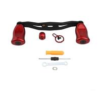 Feeshoppher Moulinet de pêche en carbone avec poignée à bascule 105 mm avec 4 roulements 8 x 5 mm d'ouverture pour Daiwa Tatula 80 Alphas Water Drop Wheel Pièce de réparation de roue Doré foncé (main