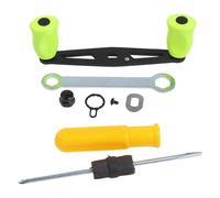 Feeshoppher Moulinet de pêche en carbone avec poignée à bascule 105 mm avec 4 roulements 8 x 5 mm d'ouverture pour Daiwa Tatula 80 Alphas Water Drop Wheel Pièce de réparation de roue Doré foncé (main