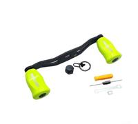 Feeshoppher Moulinet de pêche en carbone avec poignée à bascule 105 mm avec 4 roulements 8 x 5 mm d'ouverture pour Daiwa Tatula 80 Alphas Water Drop Wheel Pièce de réparation de roue Doré foncé (main