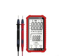 Feeshoppher Multimètre numérique plein écran 10,2 cm Affichage automatique Mesure de tension AC DC Résistance Capacité Température avec détection de fil NCV Live Wire Rugged Han(rouge)