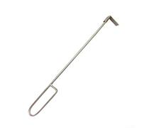 Feeshoppher Outil de retrait de cendres en acier inoxydable de 45,7 cm de long - Râteaux à cendres - Outils de porcs pour Kamado Joe - Outil classique à cendres - Pour poêles à bois - Râteau à cendres