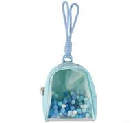 Feeshoppher Paradise Mini sac de rangement transparent élégant en toile avec taille compacte Idéal pour les voyages Design léger Se glisse facilement dans un sac à dos ou un sac à main Fu (bleu)