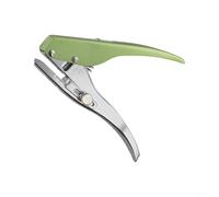 Feeshoppher Perforatrice circulaire à main réglable de 3 à 10 mm pour cartes d'identité, photos, meubles, cache-trous de vis, outil en métal vert argenté (8 mm)