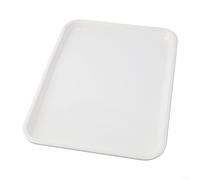 Feeshoppher Plateau de service rectangulaire antidérapant en plastique mélamine résistant aux rayures texturé léger résistant à la chaleur pour cuisine, restaurant, café (29,5 x 21,3 cm)