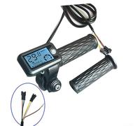 Feeshoppher Poignée d'accélérateur pour vélo électrique 36-72 V avec écran LCD et câble de 170 cm pour une performance optimisée (B)