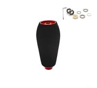 Feeshoppher Poignée de moulinet de pêche en EVA avec tige en métal pour moulinet Daiwa Tatula DRT MK1 Noir 50,8 x 23,3 mm (1 ensemble rouge)