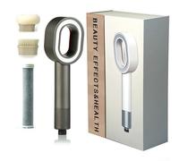 Feeshoppher Pomme de douche 3 en 1 haute pression avec filtre à charbon ABS pour salle de bain filtrée avec éponge brosse de bain pour eau dure (gris)