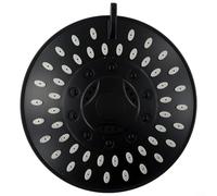 Feeshoppher Pommeau de douche rotatif réglable de 10,2 cm avec cinq modes de pulvérisation haute pression ou économie d'eau, limiteur amovible, construction ABS solide, joint à rotule en laiton