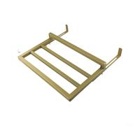 Feeshoppher Radiateur porte-serviettes 40 cm en acier carbone à suspendre pour serviettes et peignoirs avec design peu encombrant en noir, gris doré pour l'organisation du chauffage de salle de bain