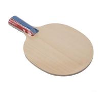 Feeshoppher Raquette de tennis de table en bois à 5 couches pour enfants et adolescents, prise en main secouée ou prise de stylo, 6 mm d'épaisseur, raquette de pong d'intérieur beige pour les loisirs