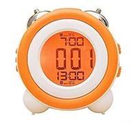 Feeshoppher Réveil numérique moderne avec affichage LED, heure et température, plusieurs réglages d'alarme, design élégant en ABS et acier inoxydable pour chambre à coucher, bureau ou salon, maison