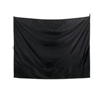 Feeshoppher Rideau d'intimité noir pour porte arrière 180 x 230 cm en tissu Oxford imperméable avec cordons de serrage réglables pour van, SUV, camping-car, caravane, voyage, camping et excursions à
