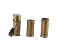 Feeshoppher Robinet mitigeur de lavabo en laiton antique à poignée unique avec contrôle de l'eau chaude et froide, valve en céramique, style classique, finition marron, convient pour la cuisine et la