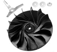 Feeshoppher Roue de ventilateur de jardin de 167 mm de diamètre extérieur avec petit trou de 7 mm et 48 mm de longueur pour souffleur de feuilles Stihl-BG56 BG86 SH56 SH86 en plastique