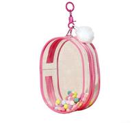 Feeshoppher Sac de rangement en PVC anti-poussière pour poupée - 18 x 7 x 12 cm - Étui de protection à suspendre pour objets de collection, poupées, figurines, plusieurs couleurs : noir, blanc, rose