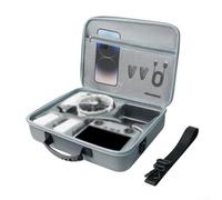 Feeshoppher Sac de rangement étanche en polyuréthane pour DJI Flip Set avec bandoulière et étui de protection rigide en gris grande capacité pour accessoires et oui (pour Flip RC-N3)