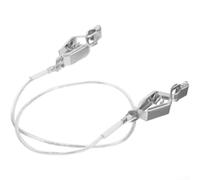 Feeshoppher Serre-fil en acier inoxydable de qualité compétition pour grille et sabre - 56 cm - Connecteur de cordon argenté avec prise en main sûre pour l'entraînement et les matchs