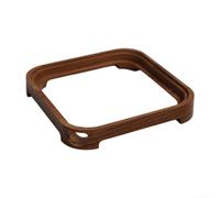 Feeshoppher Support de refroidissement en bois pour ordinateur portable Mac Mini - Design amélioré - Débit d'air amélioré - Taille 13,5 x 13,5 x 2 cm - Accès au commutateur optimisé - Style élégant