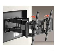 Feeshoppher Support mural pour TV - Pivotant - Inclinaison - Réglable - Plaque en acier laminé à froid - Six bras renforcés - Pour écrans de 26 à 80" - Rotation à 360 degrés - Support robuste U (E)