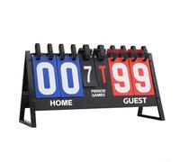 Feeshoppher Tableau de score de table de sport à 6 chiffres pour football, basket-ball, volley-ball, badminton, tennis de table, échecs, support triangulaire en plastique PVC avec Po