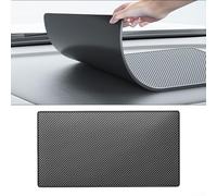 Feeshoppher Tapis de rangement antidérapant en silicone noir pour tableau de bord de voiture avec motif grille pour l'organisation de la zone avant 180 x 130 mm pour garder les articles en sécurité