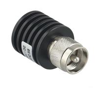 Feeshoppher UHF PL259 Charge factice mâle 50 Ohm terminaison coaxiale RF 0-1 GHz 5-100 W pour prise SO-239 en alliage d'aluminium Noir (5 W)