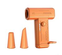 Feeshoppher Ventilateur turbo puissant avec éclairage LED - 130 000 tr/min - Portable et puissant - Moteur sans balais - Mini Turbo J-et Fa-n Turbo - Ventilateur à main - Orange