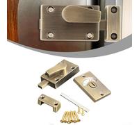 Feeshoppher Verrou de porte de salle de bain en alliage de zinc avec indicateur vide et engagé pour toilettes, cabine de douche et portes de séparation, anti-rouille, résistant à l'usure, facile à