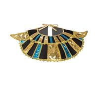 FEESHOW Déguisement Prêtre Égyptien Homme Femme Costume Halloween Carnaval Costume Pharaon Cosplay Soirée À Thème Accessoire Fête Or A One Size