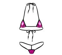 FEESHOW Femme Micro Bikini Sexy 2 Pièces Maillot de Bain G-String Thong Mini Plage Piscine Natation