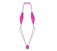 FEESHOW Femme Sexy Micro String Bikini Bresilien Body Lingerie 1 Piece Maillot de Bain Slingshot Femme Bôndage Mini Bikini G-String Monokini Thong pour Plage Piscine Rose One_Size