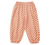 FEESHOW Garçon Bébé Fille Pantalon Imprimé à Carreaux Fashion Cent Ceinture élastique Vêtements De Maison en Coton Les Cent 9 Mois -3 Ans