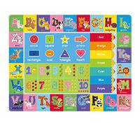 Feesiluu Tapis de jeu pour bébé, super doux, tapis d'éveil pour bébé, pliable et antidérapant, tapis de sol épais avec alphabets colorés et animaux, 150 x 100 cm (A)