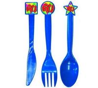 feestartikelen.nl Lot de 24 Couverts pour Anniversaire 60 Ans Couleurs Assorties