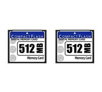 FEETER Lot de 2 cartes mémoire flash compactes 512 Mo rapide 25 Mo/s pour | Deux cartes flash compactes offrent chacune 512 Mo avec un transfert allant jusqu'à 25 Mo/s, réduisant et augmentant de