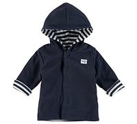 Feetje Veste réversible pour bébé avec capuche - Couleur 010 : bleu marine uni/rayures bleu marine - - 1 mois