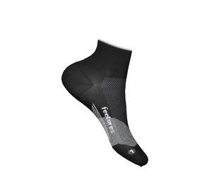 Feetures Elite Chaussettes de sport ultra légères avec compression ciblée (1 paire), Noir, Large