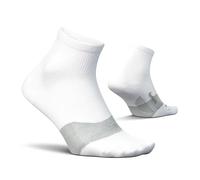 Feetures Elite Chaussettes de sport ultra légères avec compression ciblée, Blanc (1 paire), Large