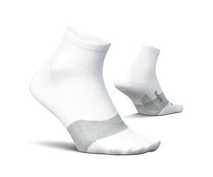 Feetures Elite Chaussettes de sport ultra légères avec compression ciblée, Blanc (1 paire), Large