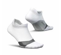 Feetures Elite Light Cushion No Show Tab Ankle Socks - Chaussettes de Sport à Compression ciblée - Nouveau Blanc, Grande (1 Paire)