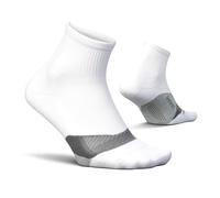 Feetures Elite Light Cushion Quarter Solid - Chaussettes de Sport à Compression ciblée - Nouveau Blanc, Grande (1 Paire)