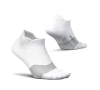 Feetures Elite Ultra Light Cushion No Show Tab Ankle Socks - Chaussettes de Sport à Compression ciblée - Nouveau Blanc, Grande (1 Paire)