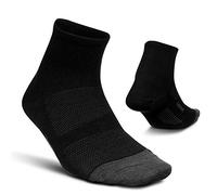 Feetures - Merino 10 Ultra Light - Laine Mérinos Ultra Léger - Quarter - Chaussettes de Sport pour Hommes et Femmes - Anthracite - Taille Small