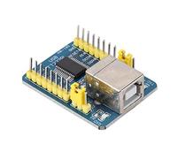 Feezroun FT232 USB vers TTL Module Série, Type B Femelle, 3.3V 5V | Convertisseur UART pour la programmation de microcontrôleurs, boîtier ABS, compatible, voyants LED, carte convertisseur