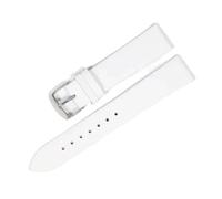 FEFHFKZCZZ Bracelet de montre 12 mm, 14, 16, 18, 20, 22 avec boucle ardillon argentée(White-S,16mm)