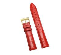 FEFHFKZCZZ Bracelet de montre souple avec boucle ardillon 12/14/16/18/20/22/24 mm(Red 3,24mm)