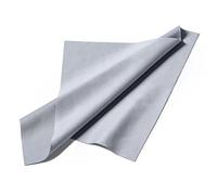 FEFI - Grand XXL professionnel Chiffon de nettoyage des verres en Microfibre (35 x 35 cm) gris clair - Pour nettoyer lunettes et tous les écrans delicates - Sans Publicité Imprimé