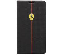 Fefocbbs5bl Etui Ferrari Série Scuderia Carbone Noir À Rabat Latéral Samsung Galaxy S5 Ultra Fin