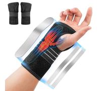 Fefod Attelle de Poignet, Support de poignet pour canal carpien avec 3 Plaques en Aluminium, tendinite et arthrite coussinée pour aider le canal carpien et soulager et traiter la douleur au poignet